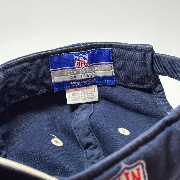 Reebok On Field VTG NFL Dallas Cowboys Navy Blue Embroidered Strap Back Hat Cap - Picture 5 of 6